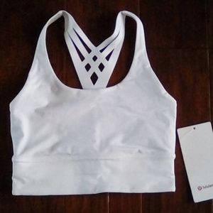 Lululemon Mind Over Miles White Sports Bra